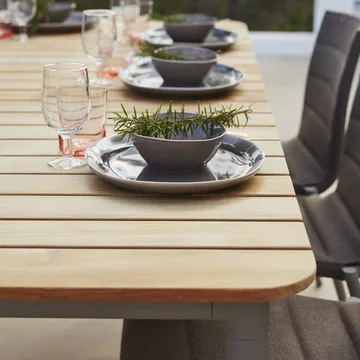 Core dining table teak 160x100x74 cm - Taupe tripod - Cane-line