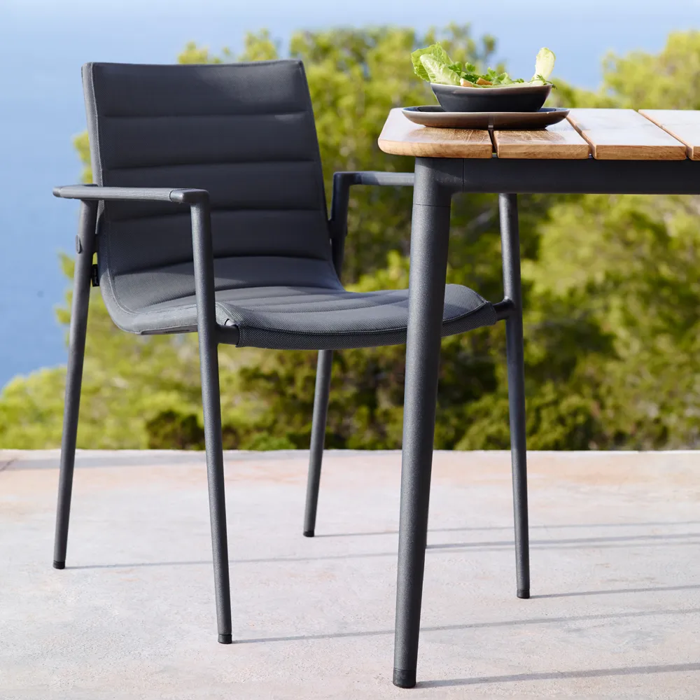 Core dining table teak 274x100x74 cm, Taupe tripod Cane-line