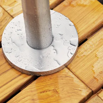 Lagoon outdoor shower - Stainless steel, teak & lava grey base - Cane-line