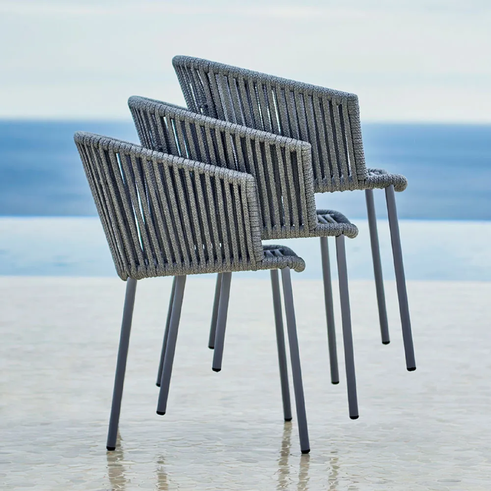 Moments stackable chair, Grey Cane-line