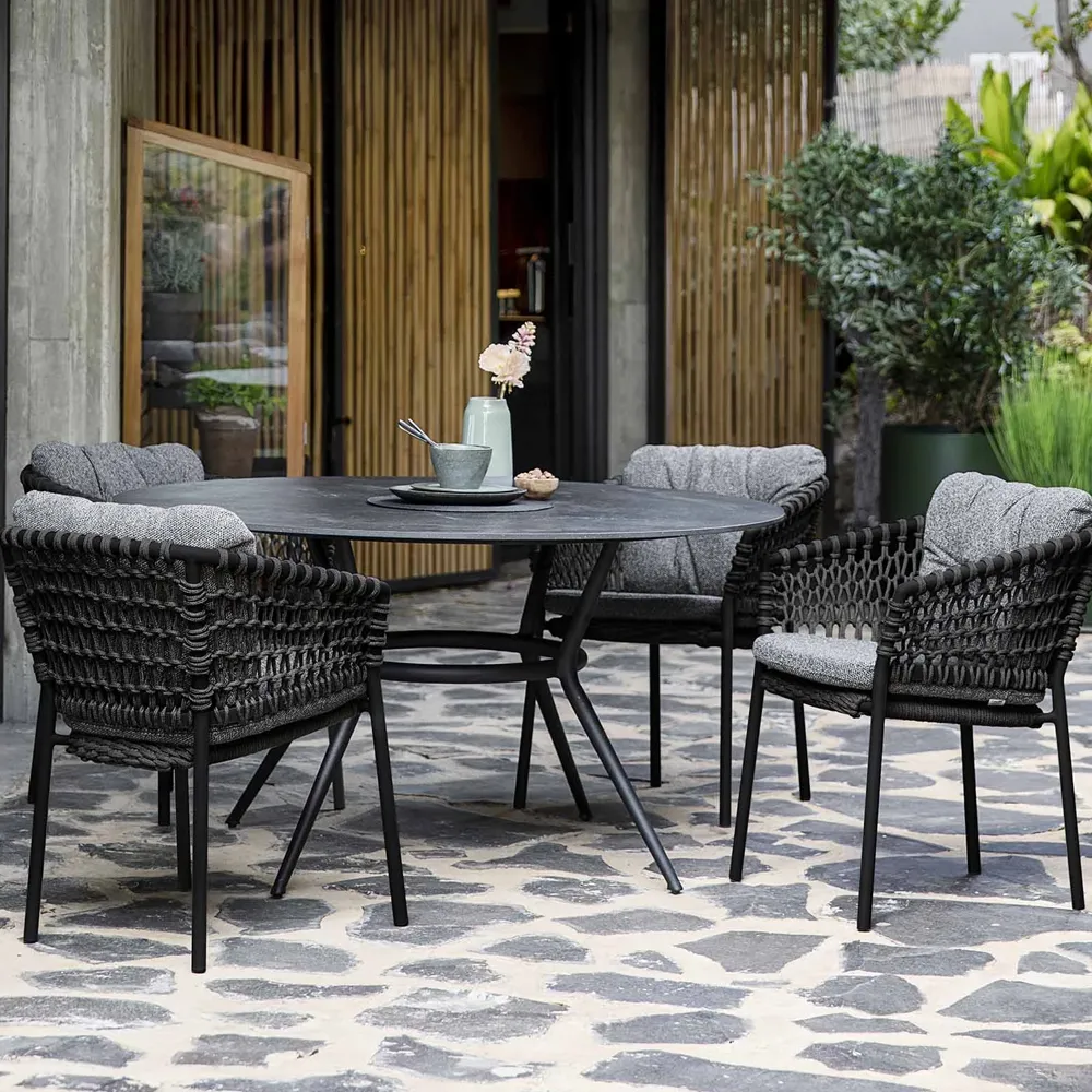 Ocean armchair soft rope, Dark grey Cane-line