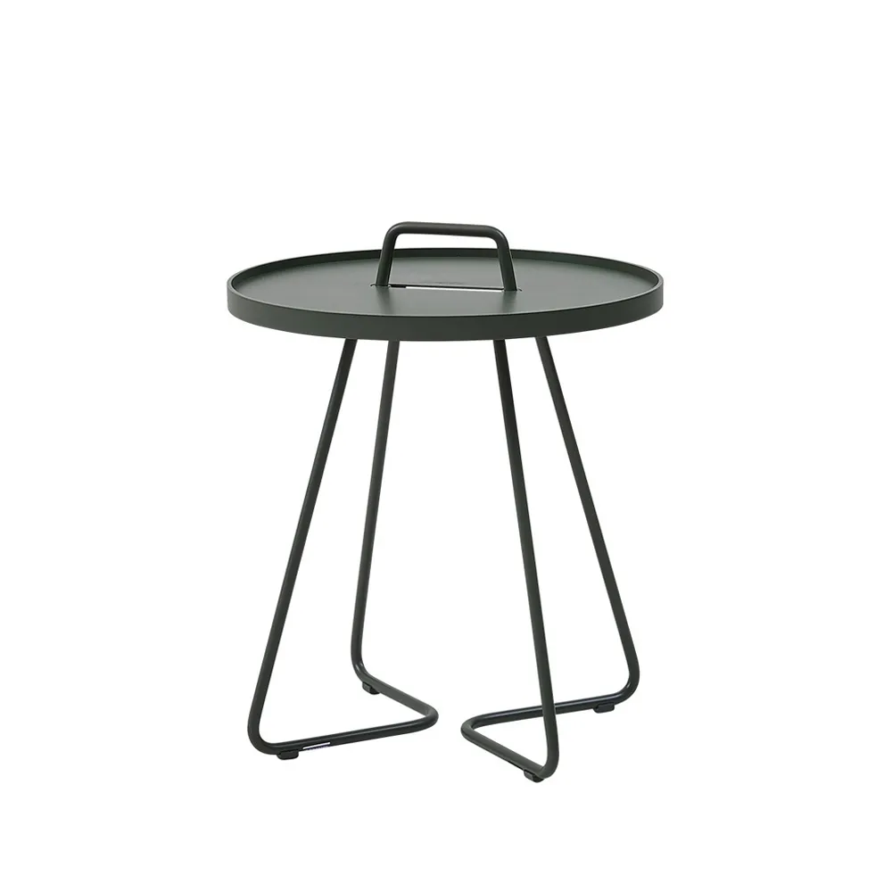 On the move table Ø44 cm, Dark green Cane-line