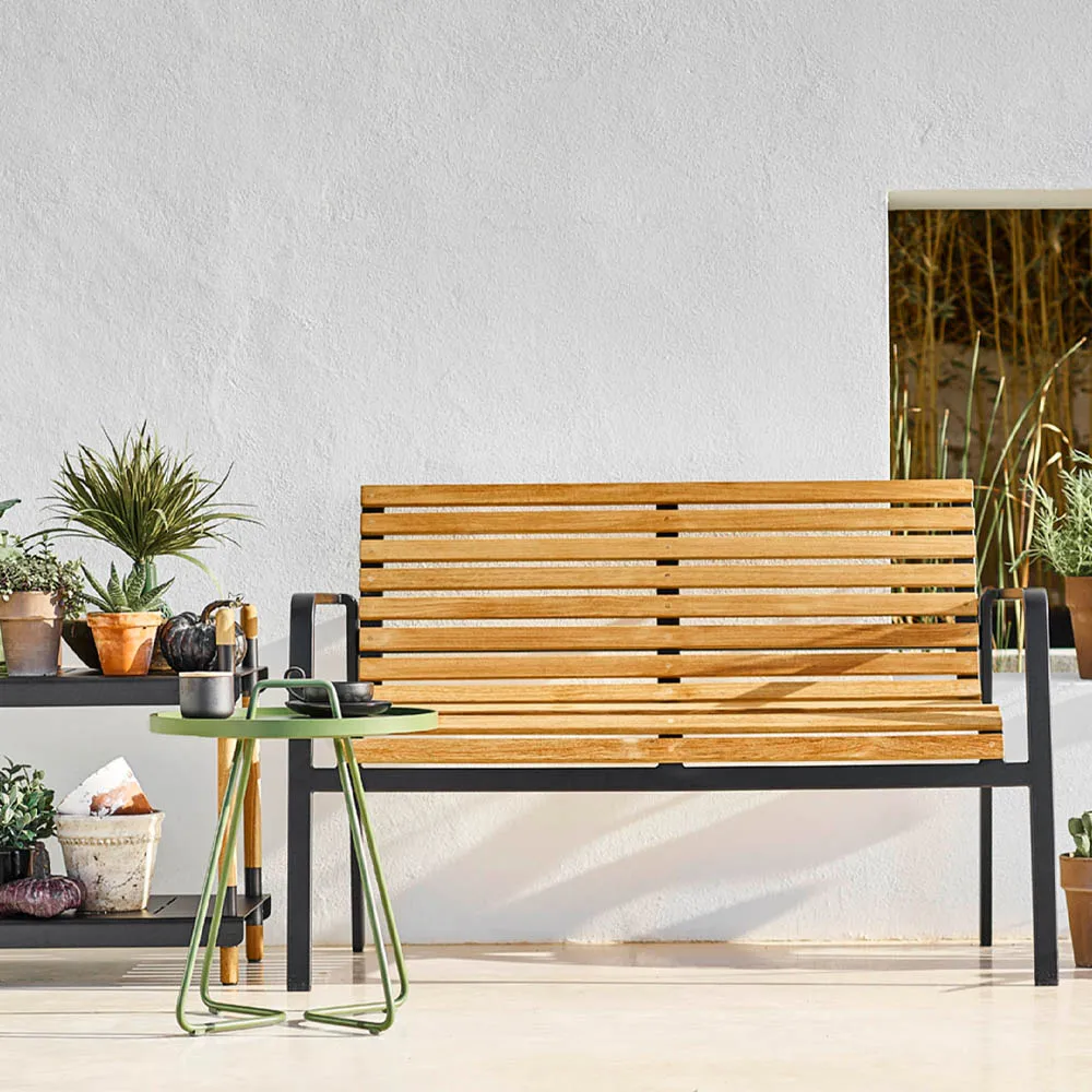 Park bench, Lava grey, teak Cane-line