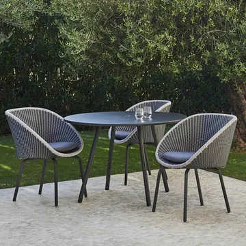 Peacock chair soft rope - Dark grey, teak - Cane-line