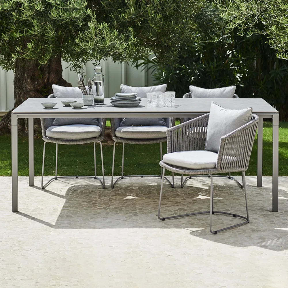 Pure dining table, Basalt grey-light grey 280x100 cm Cane-line