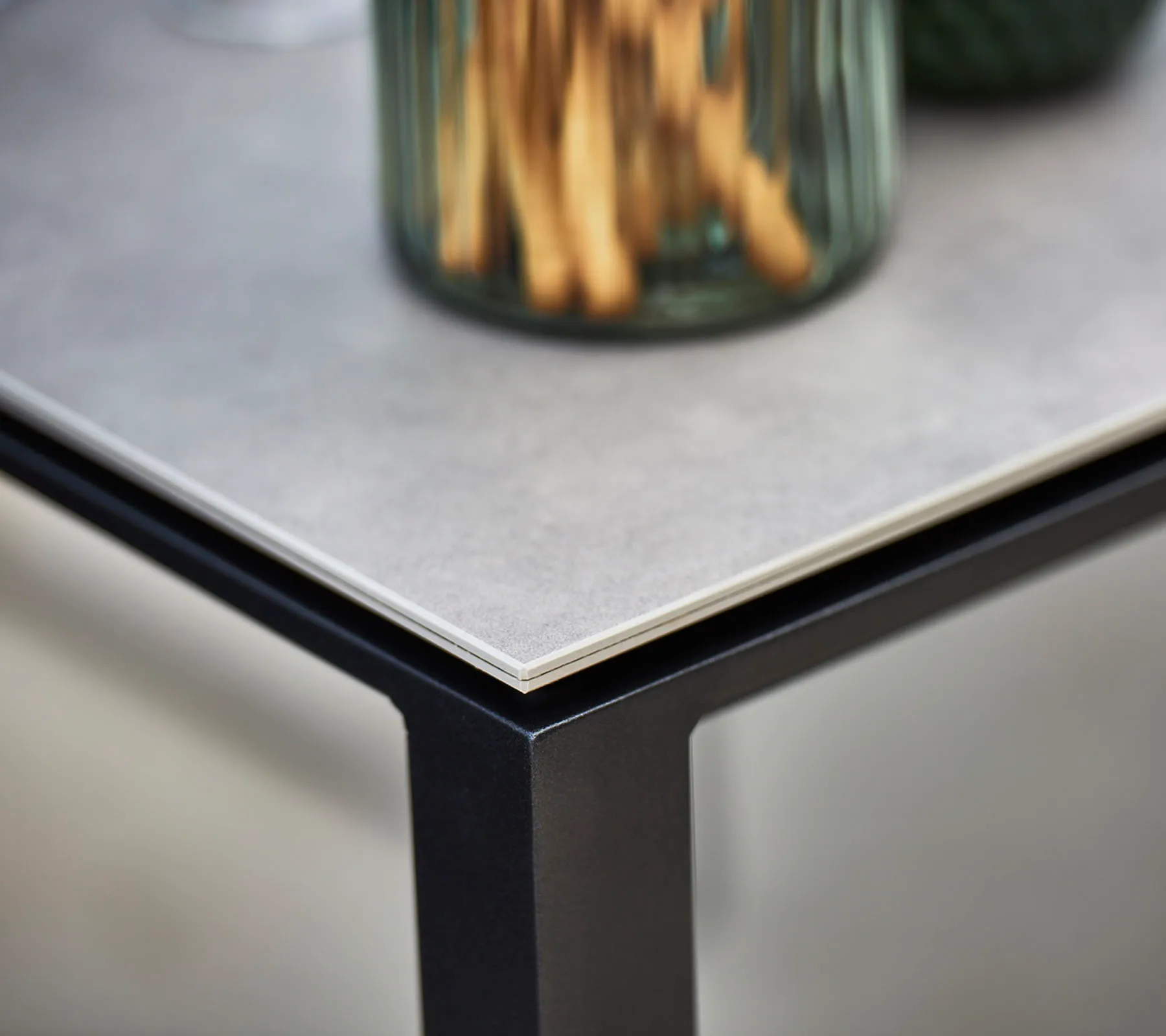 Pure table 200x100 cm Basalt grey-lava grey,  Cane-line