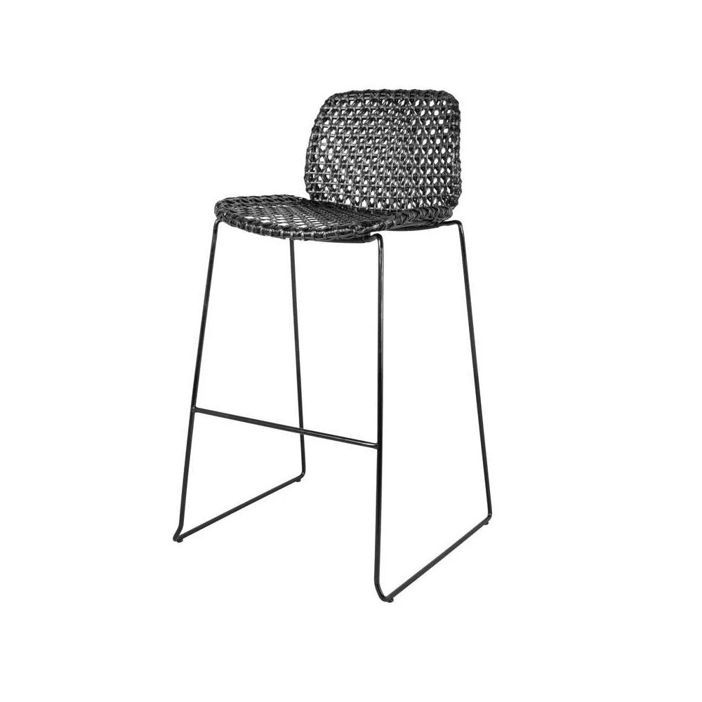 Vibe bar stool, Black Cane-line