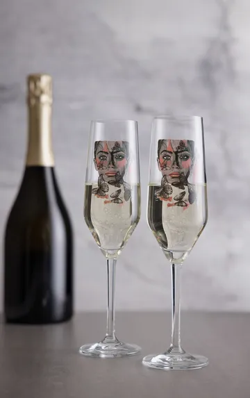 Butterfly Queen champagne glass - 30 cl - Carolina Gynning