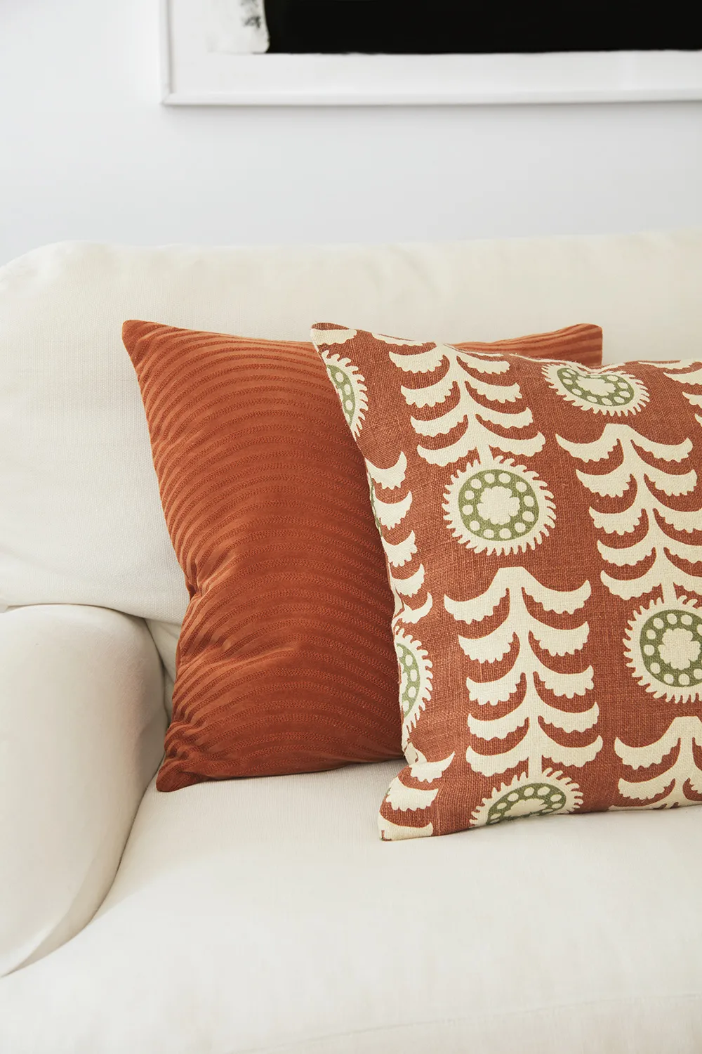 Alok cushion cover 50x50 cm, Terracotta-cactus green Chhatwal & Jonsson