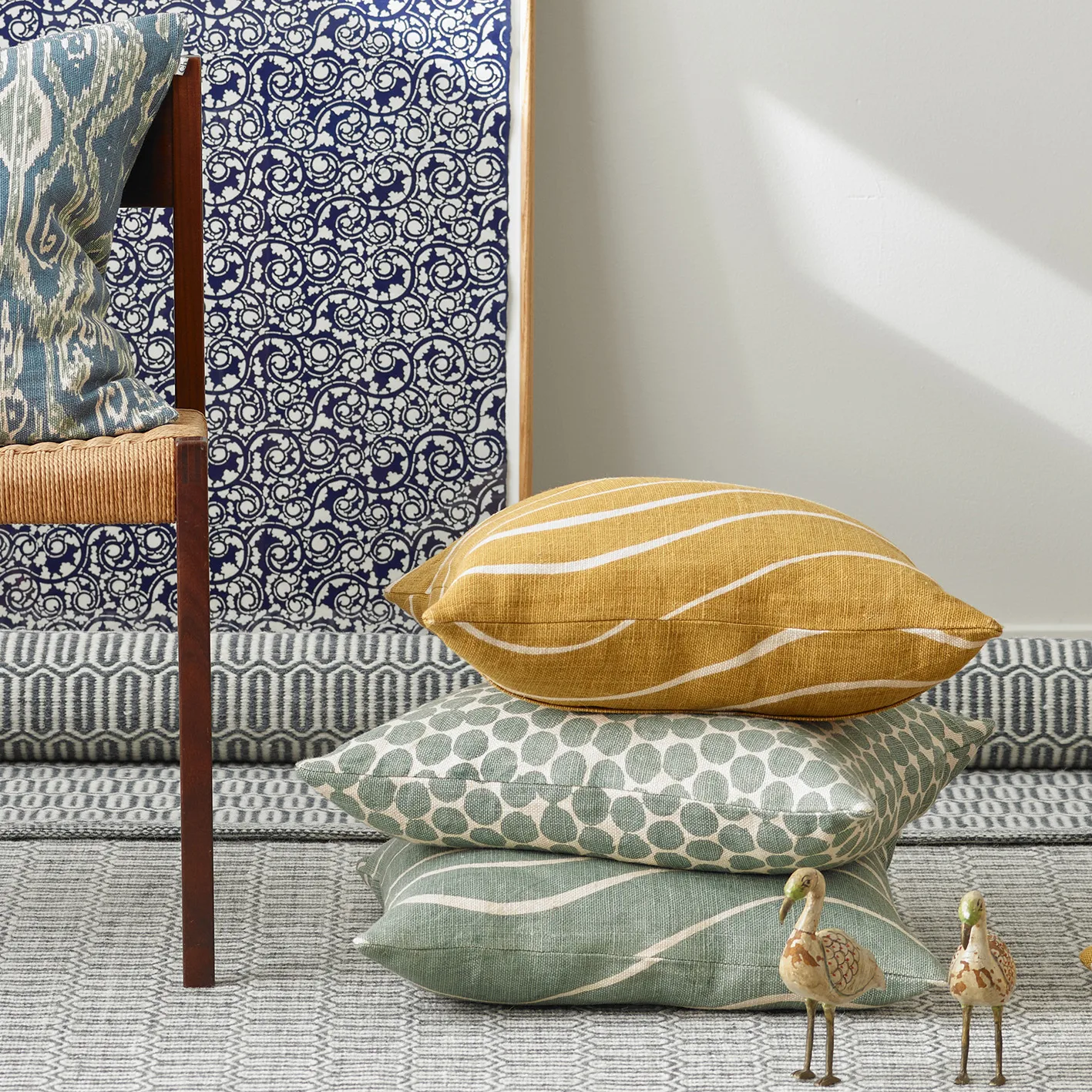 Gaya cushion cover 50x50 cm, spicy yellow Chhatwal & Jonsson