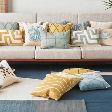 Gaya cushion cover 50x50 cm - spicy yellow - Chhatwal & Jonsson