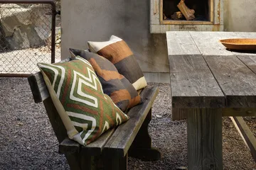 Gujarat pillowcase 50x50 cm - Taupe-Cactus Green - Chhatwal & Jonsson