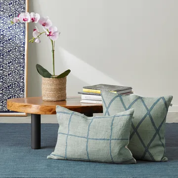 Ikat Orissa cushion cover 50x50 cm - aqua-heaven blue - Chhatwal & Jonsson