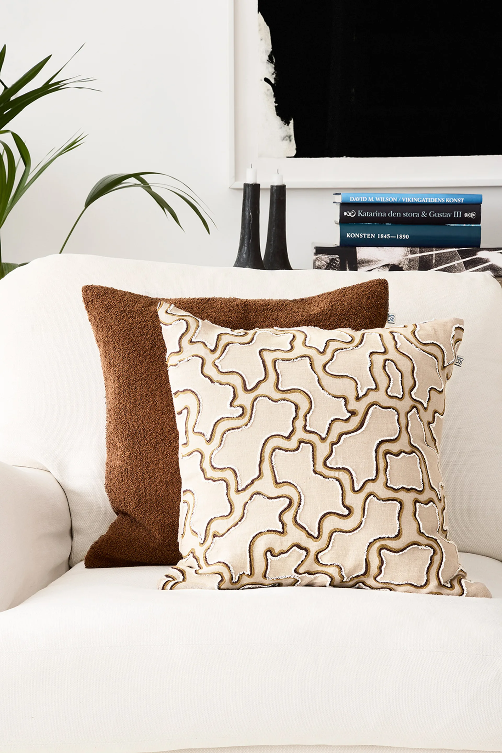 Kamal pillowcase 50x50 cm, Masala Yellow-Cognac-Off White Chhatwal & Jonsson