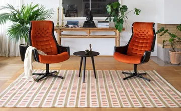 Ladakh wool rug - Off white-beige-rust, 180x270 cm - Chhatwal & Jonsson