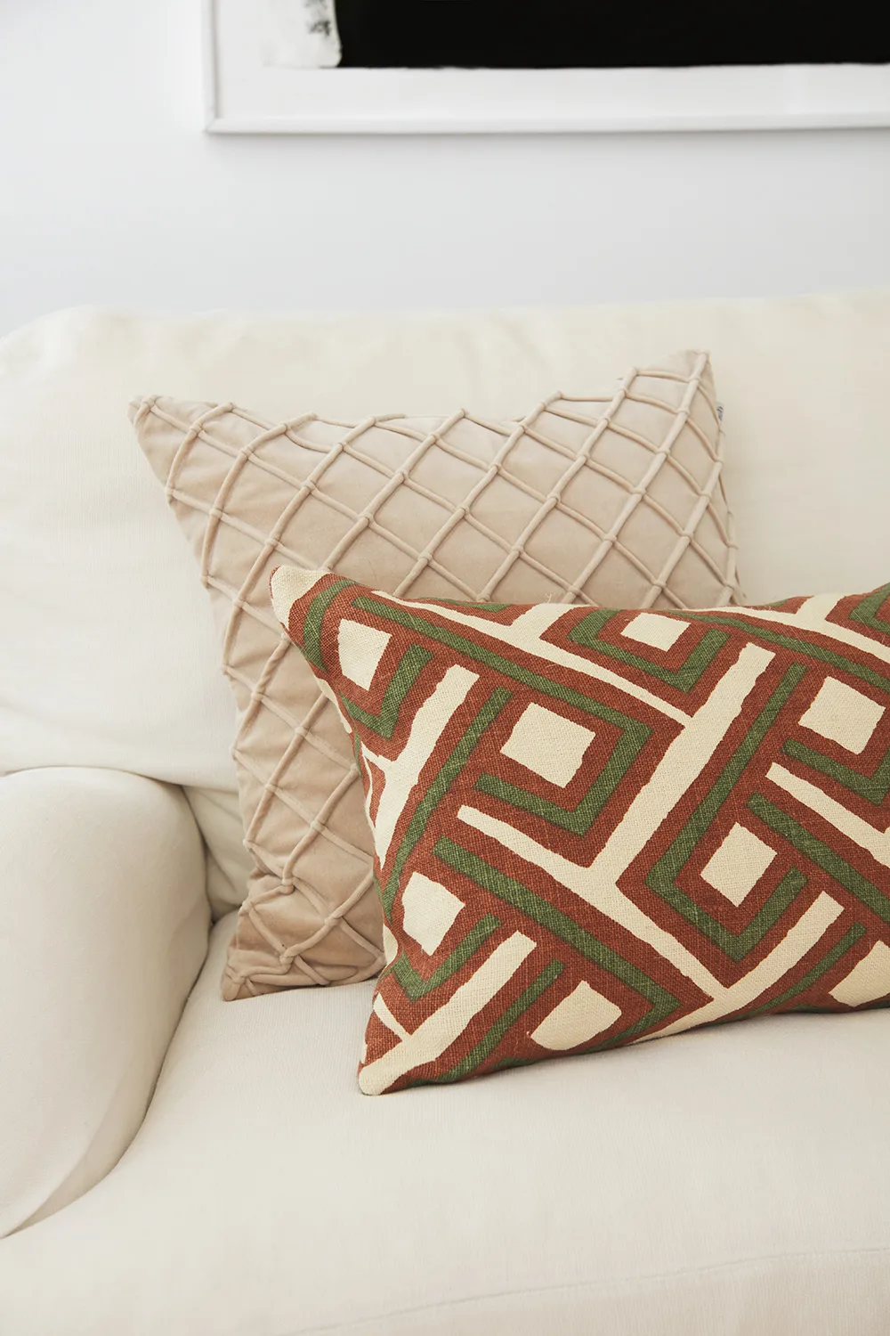 Lanka cushion cover 40x60 cm, Terracotta-cactus green Chhatwal & Jonsson