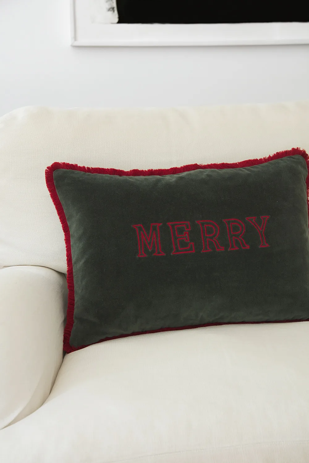 Merry cushion cover 40x60 cm, Forest green Chhatwal & Jonsson