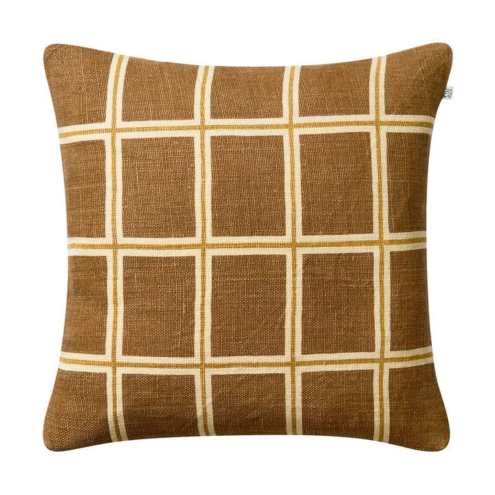Raha cushion cover 50x50 cm - Taupe-masala yellow - Chhatwal & Jonsson