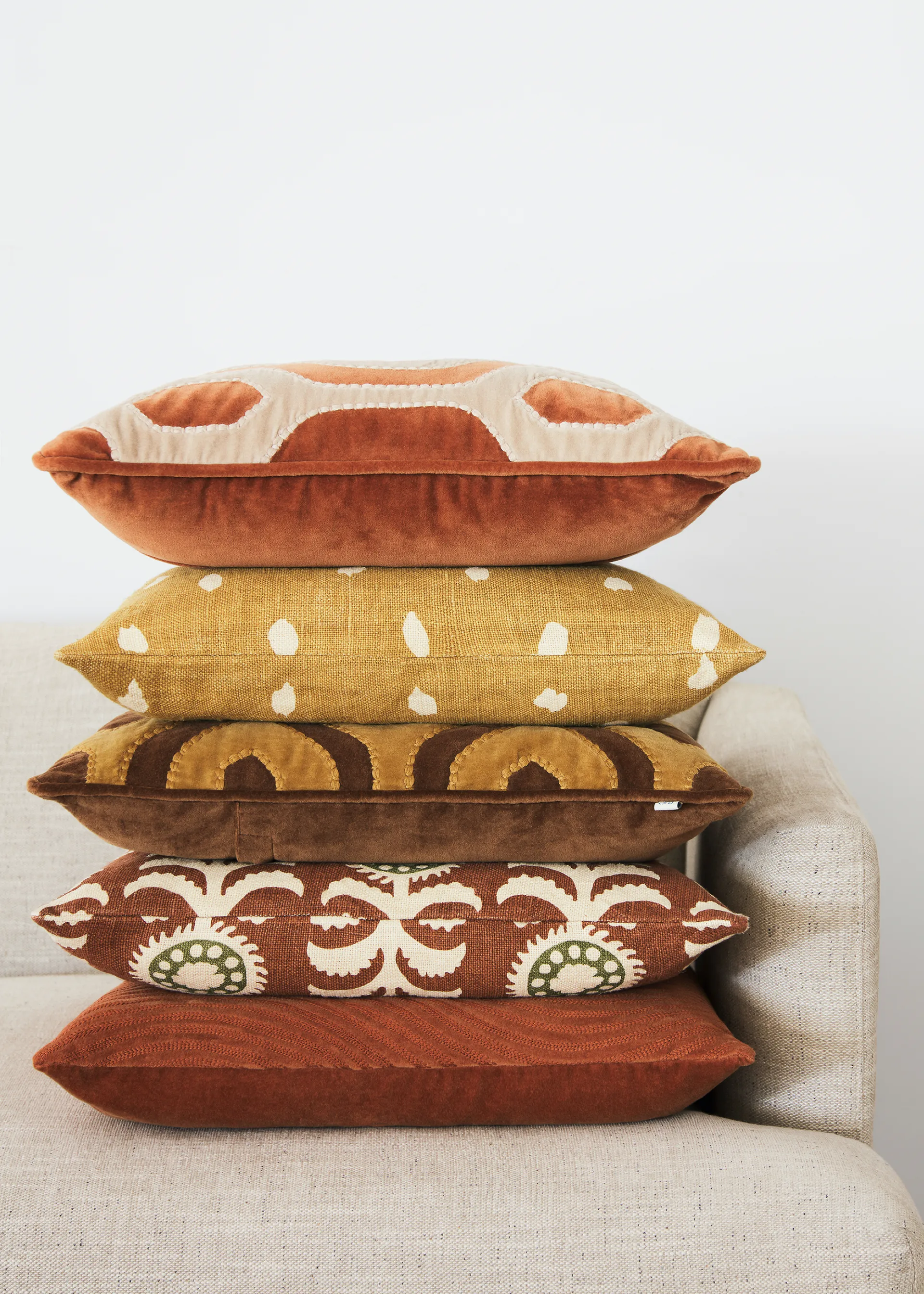 Varanasi cushion cover 50x50 cm, Terracotta-tan Chhatwal & Jonsson