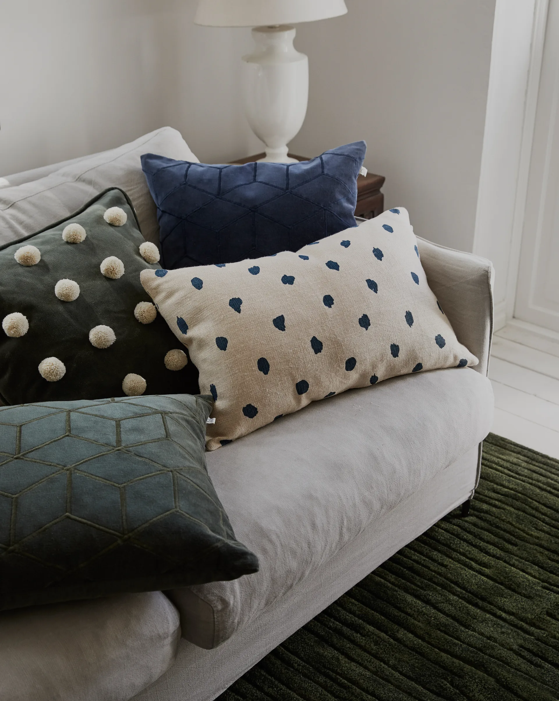 Vir pillowcase 50x50 cm, Sea blue Chhatwal & Jonsson