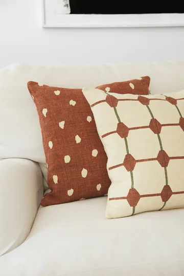 Yash reverse cushion cover 50x50 cm - Terracotta base - Chhatwal & Jonsson