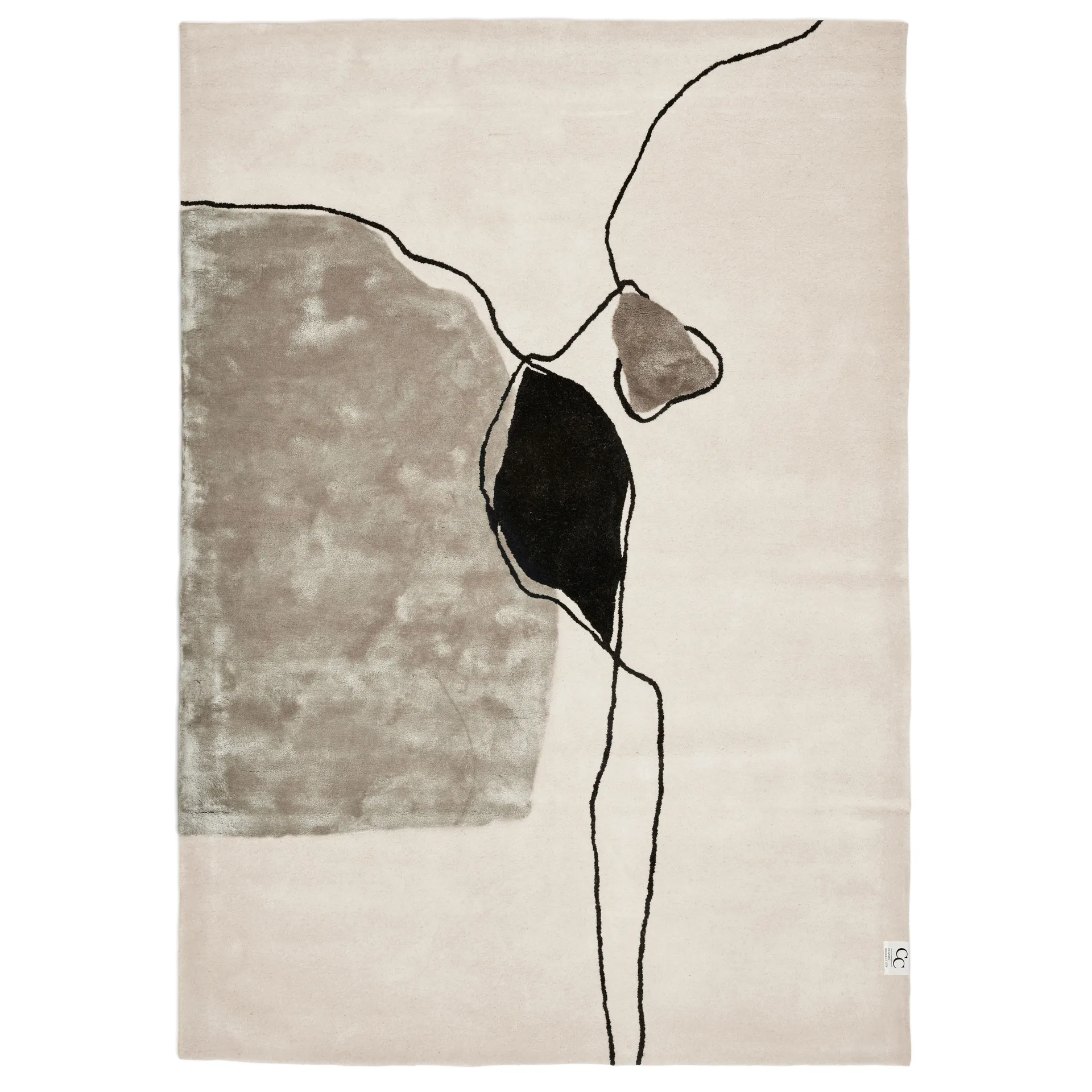 Abstract rug 170x230 cm, Ivory Classic Collection