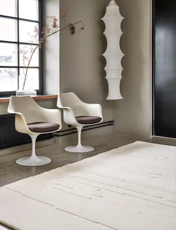 Carved wool rug 250x350 cm - Ivory - Classic Collection