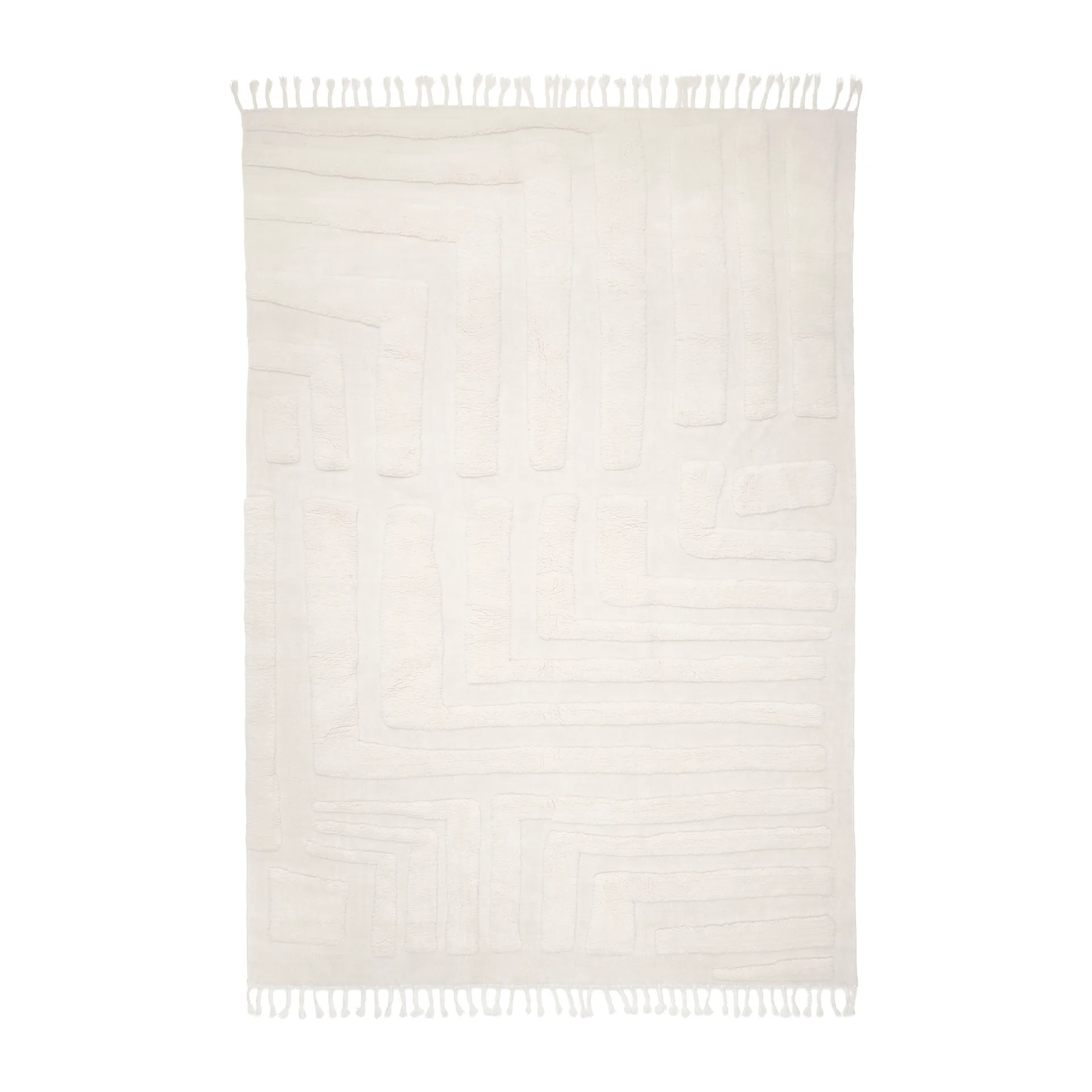 Field wool rug 170x230 cm, Ivory Classic Collection