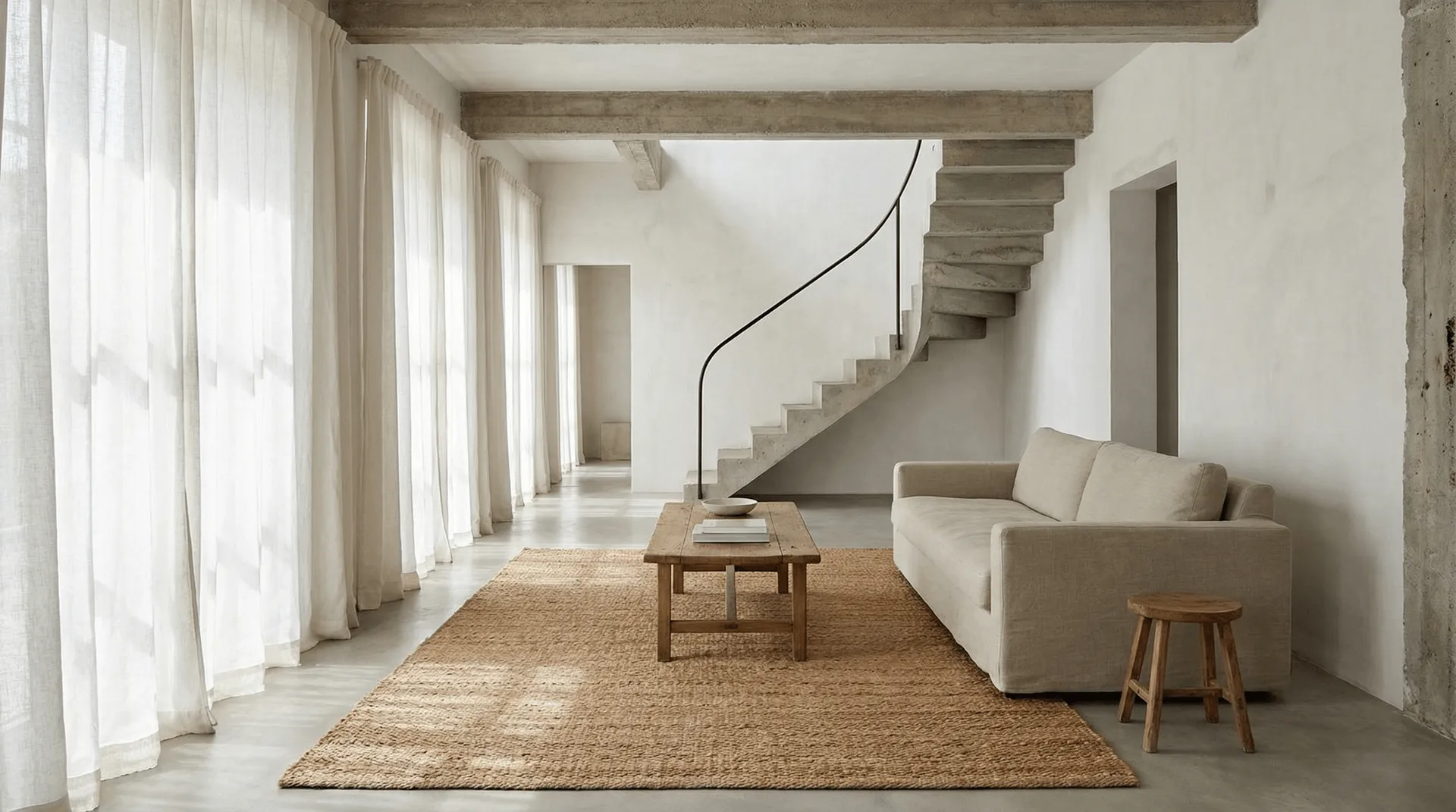 Jute Plain rug, Natural, 170x230 cm Classic Collection