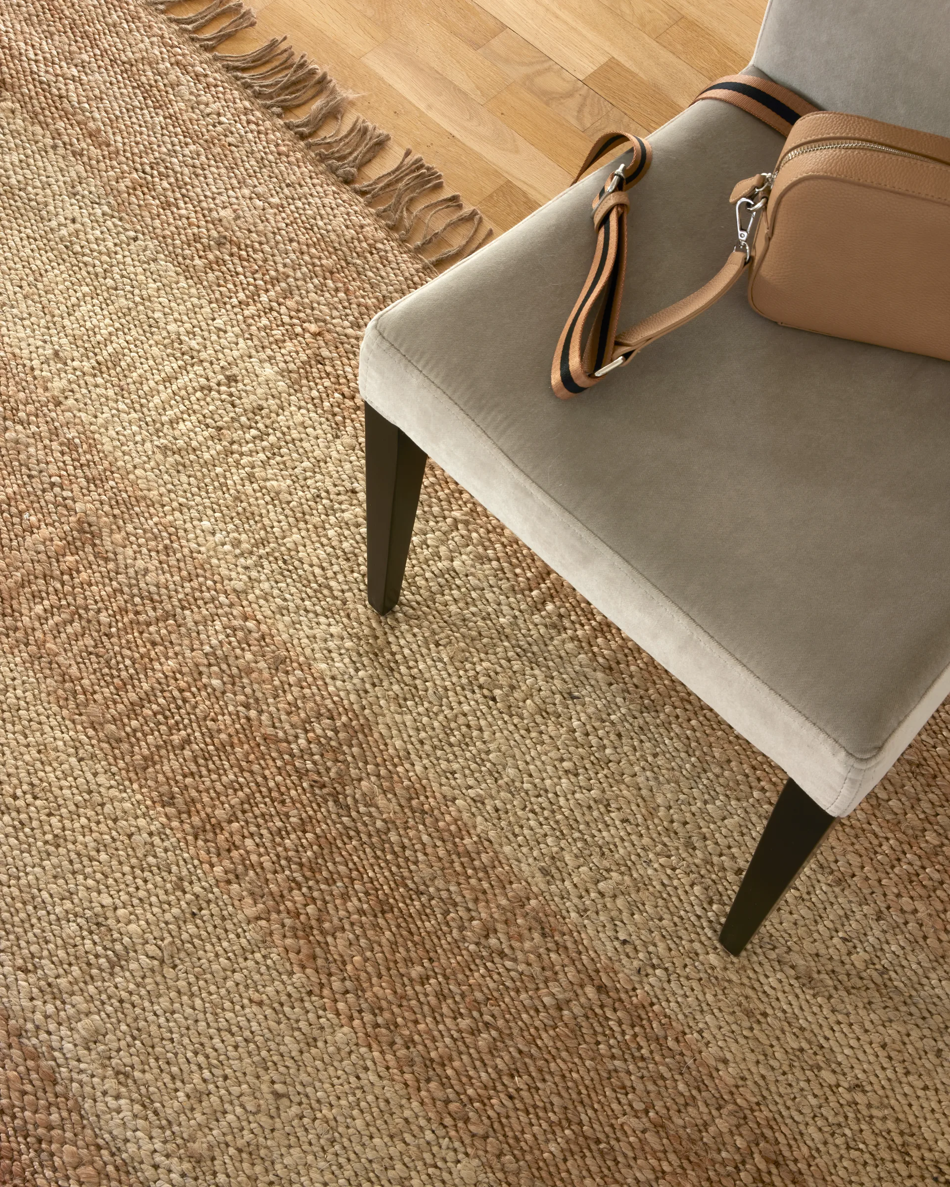 Jute Stripes rug, Natural jute, 200x300 cm Classic Collection