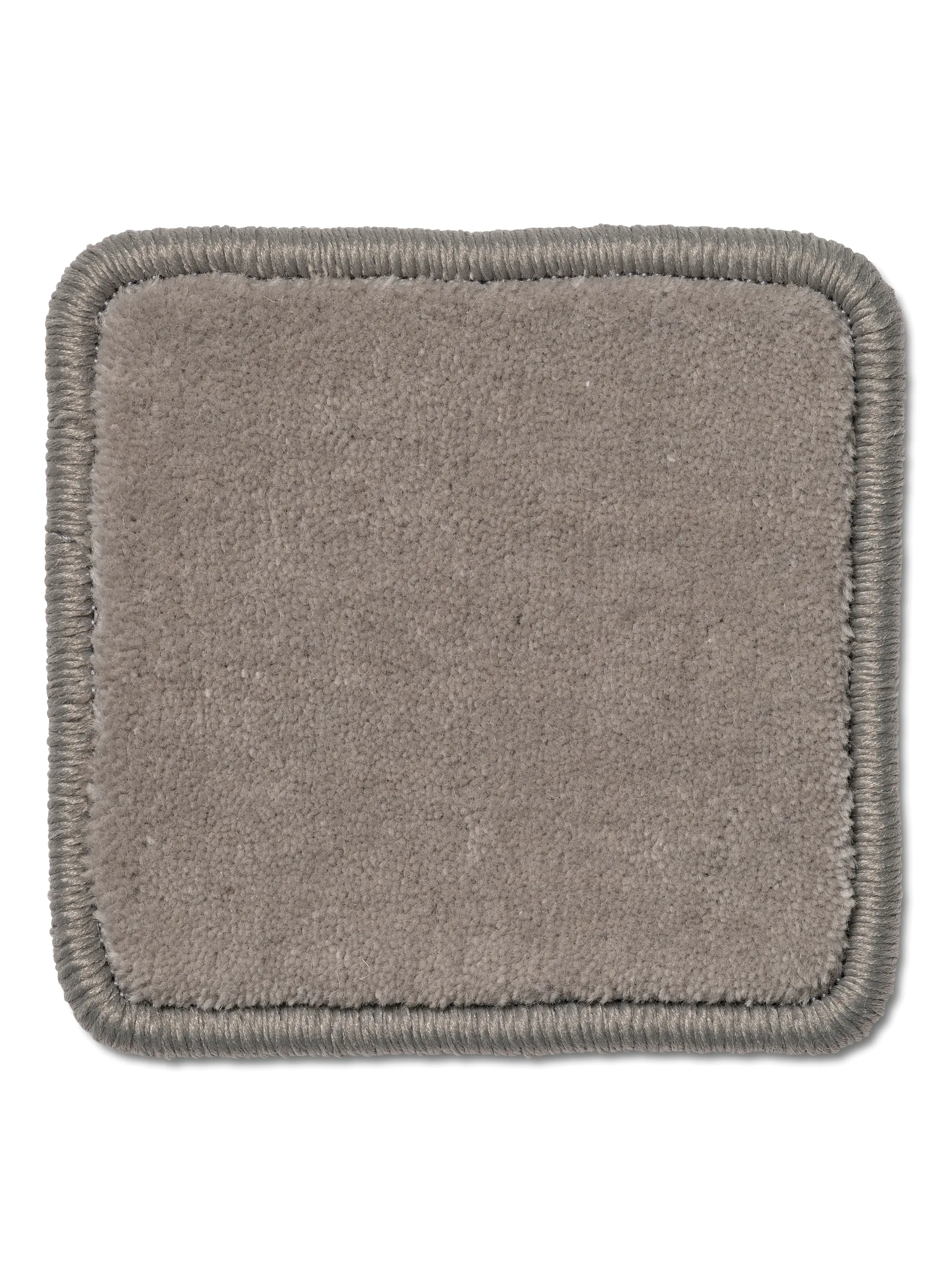 Lobby rug with overlock stitching, Grey, 200x200 cm Classic Collection