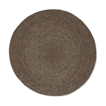 Merino wool carpet round Ø200 cm - Brown - Classic Collection