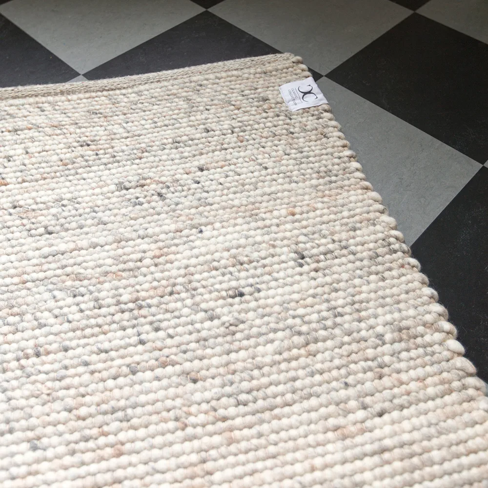Merino wool rug, White, 140x200 cm Classic Collection