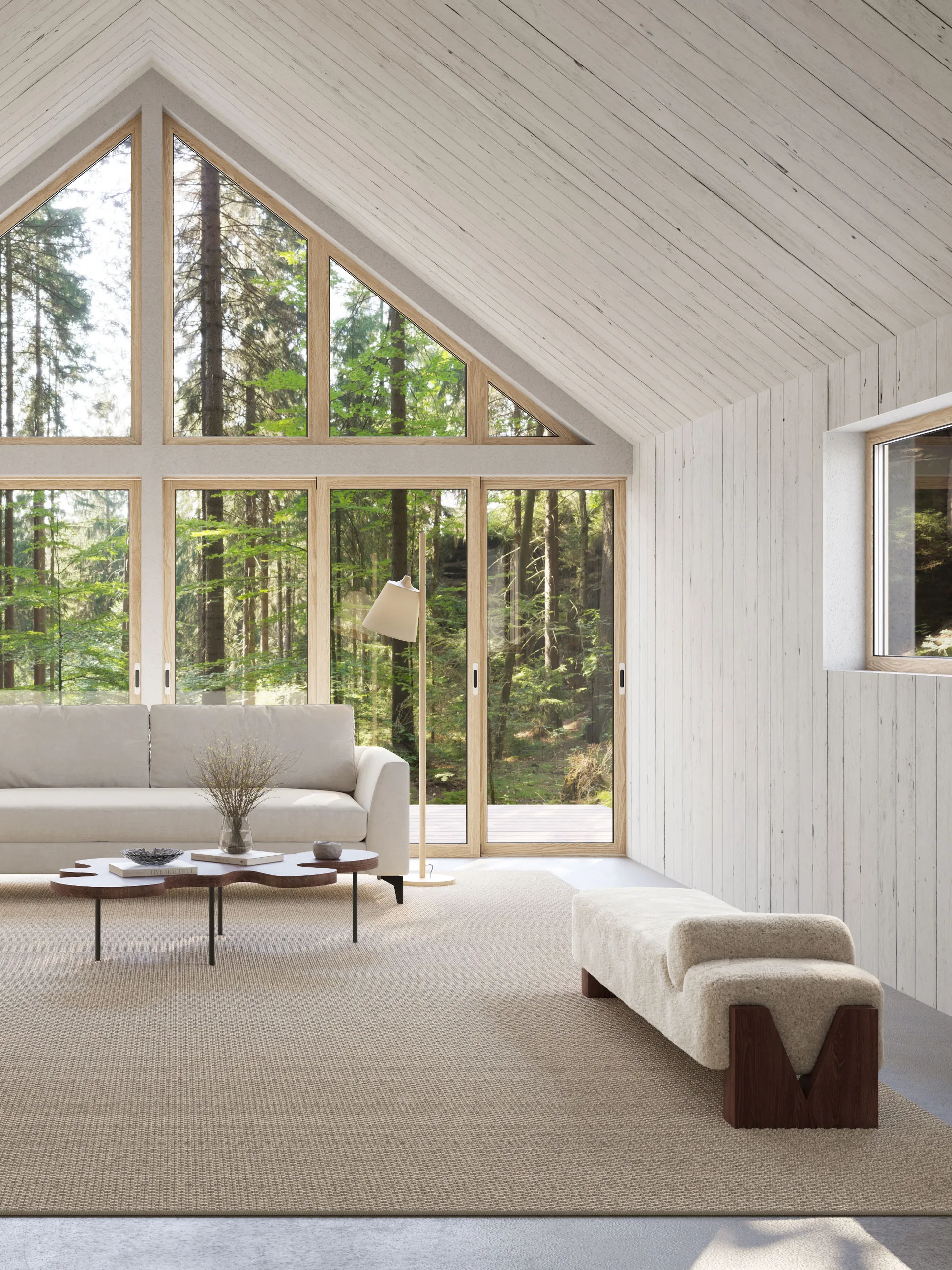 Nordklint rug with overlock edging, Natural grey, 200x200 cm Classic Collection