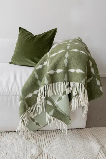Tile throw 130x180 cm - Green - Classic Collection