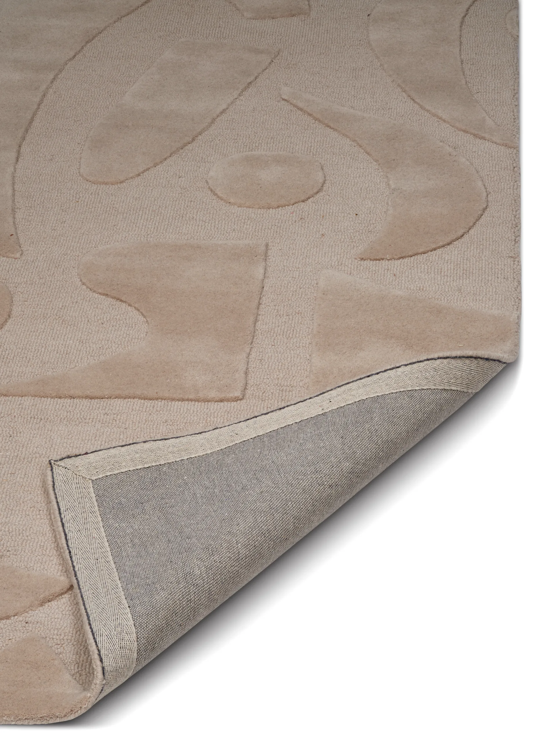 Vivid wool rug 250x350 cm, Beige Classic Collection