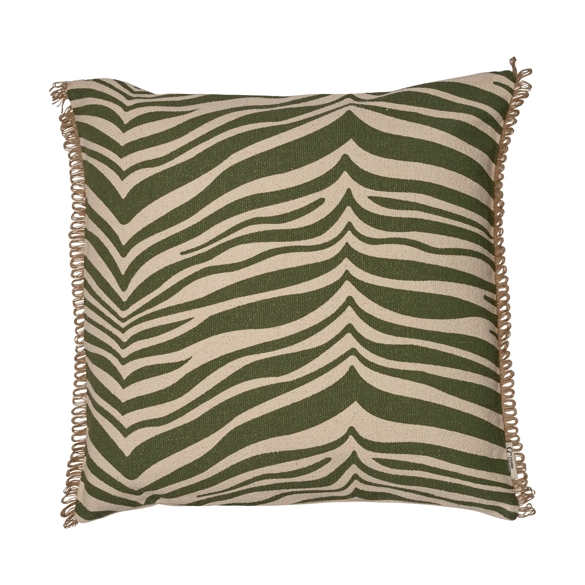 Zebra cushion 50x50 cm, Green Classic Collection