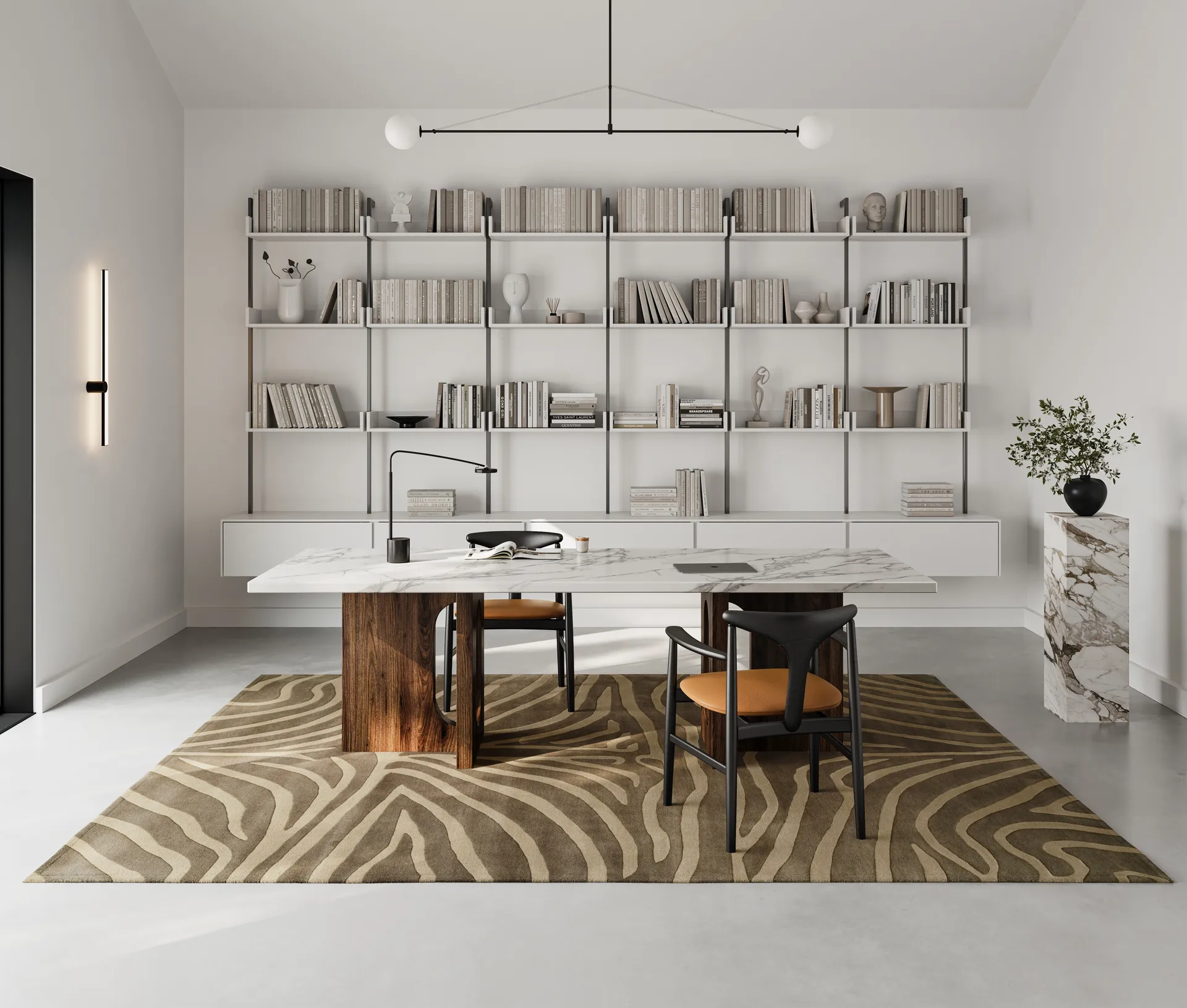 Zebra rug 250x350 cm, Brown, 250x350 cm Classic Collection