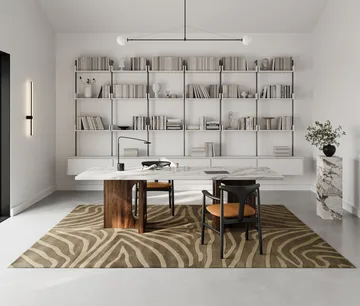 Zebra rug 250x350 cm - Brown, 250x350 cm - Classic Collection