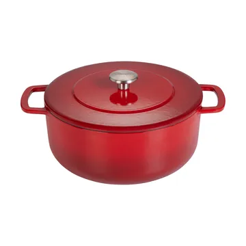Combekk Enameled cast iron casserole Ø24 cm - Cherry - Combekk