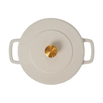 Combekk Enameled cast iron casserole Ø24 cm - Sand-gold knob - Combekk
