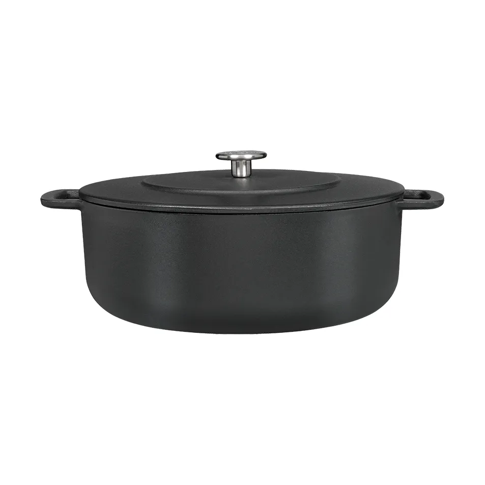 Combekk Enameled cast iron casserole Ø28 cm, Black Combekk