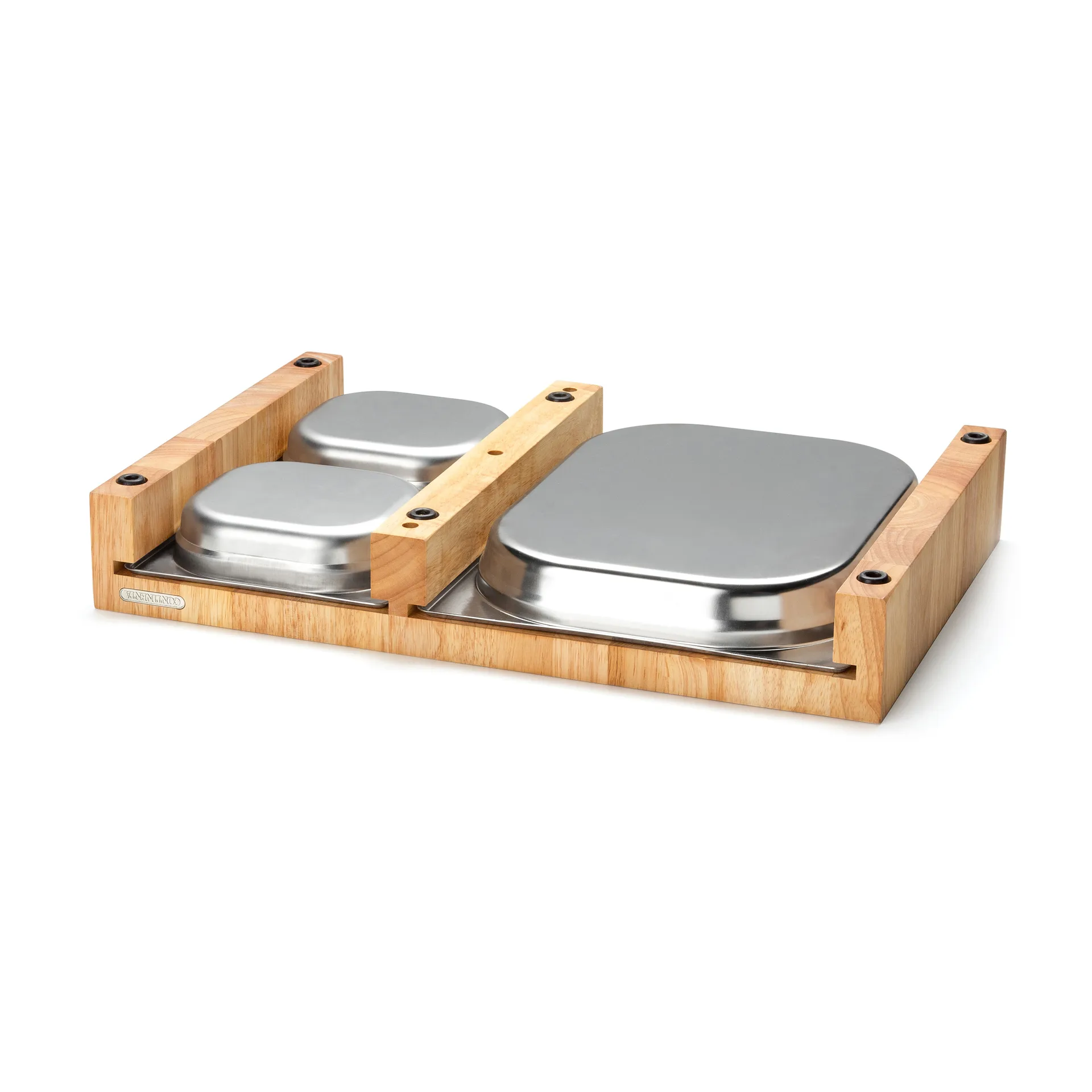 Cutting board rubber tree with 3 trays, 32x48 cm Continenta