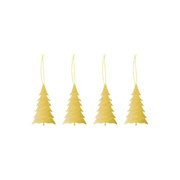 Cooee bauble brass 4-pack - Tree - Cooee Design