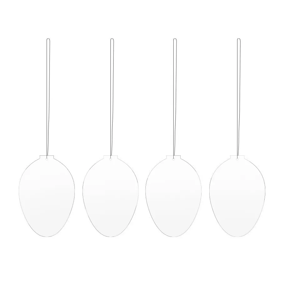 Easter Deco eggEaster decoration 4-pack, White Cooee Design