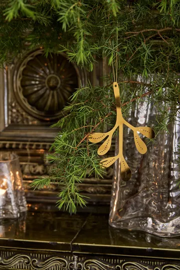 Mistletoe hanging decoration 2-pack - Brass, 12 cm - Cooee Design