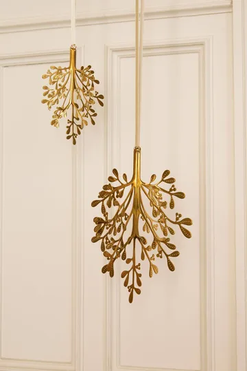 Mistletoe hanging decoration 2-pack - Brass 20 cm - Cooee Design