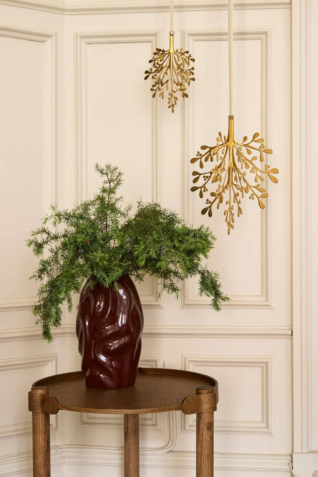 Mistletoe hanging decoration 2-pack, Brass, 29 cm Cooee Design