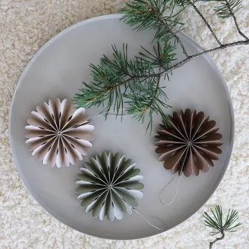 Paper Flowers Christmas ornament - sand - Cooee Design