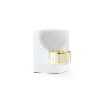 Quarter candle holder - carrara - Cooee Design